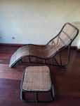 Espreguiçadeira + mesa Ikea bambu