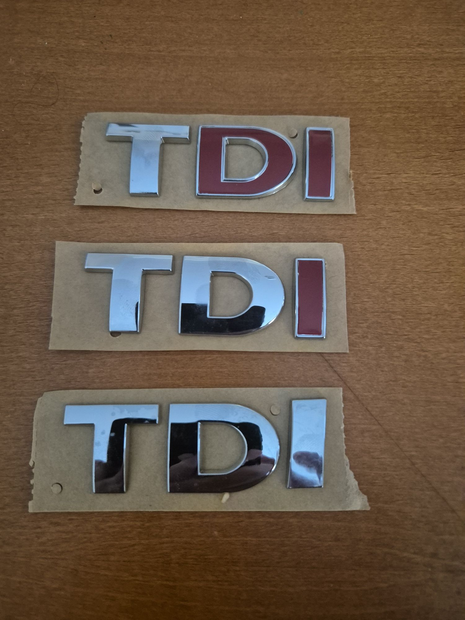 Napis TDI do Vw różne modele oryginalny na tyl