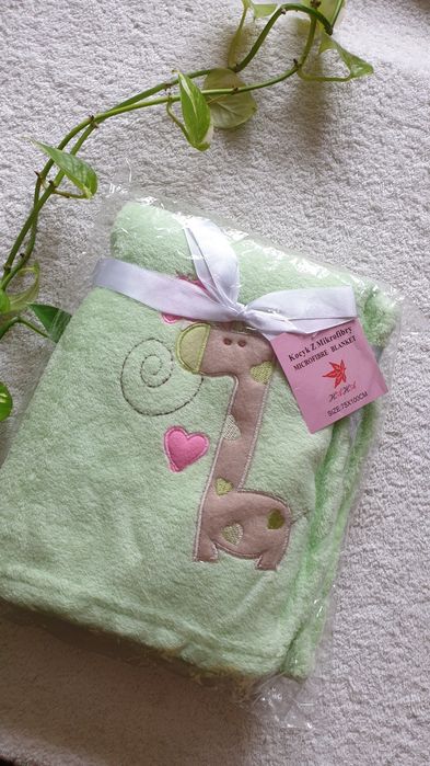 Kocyk koc z mikrofibry 75x100cm okrycie ochraniacz pielucha pampersy