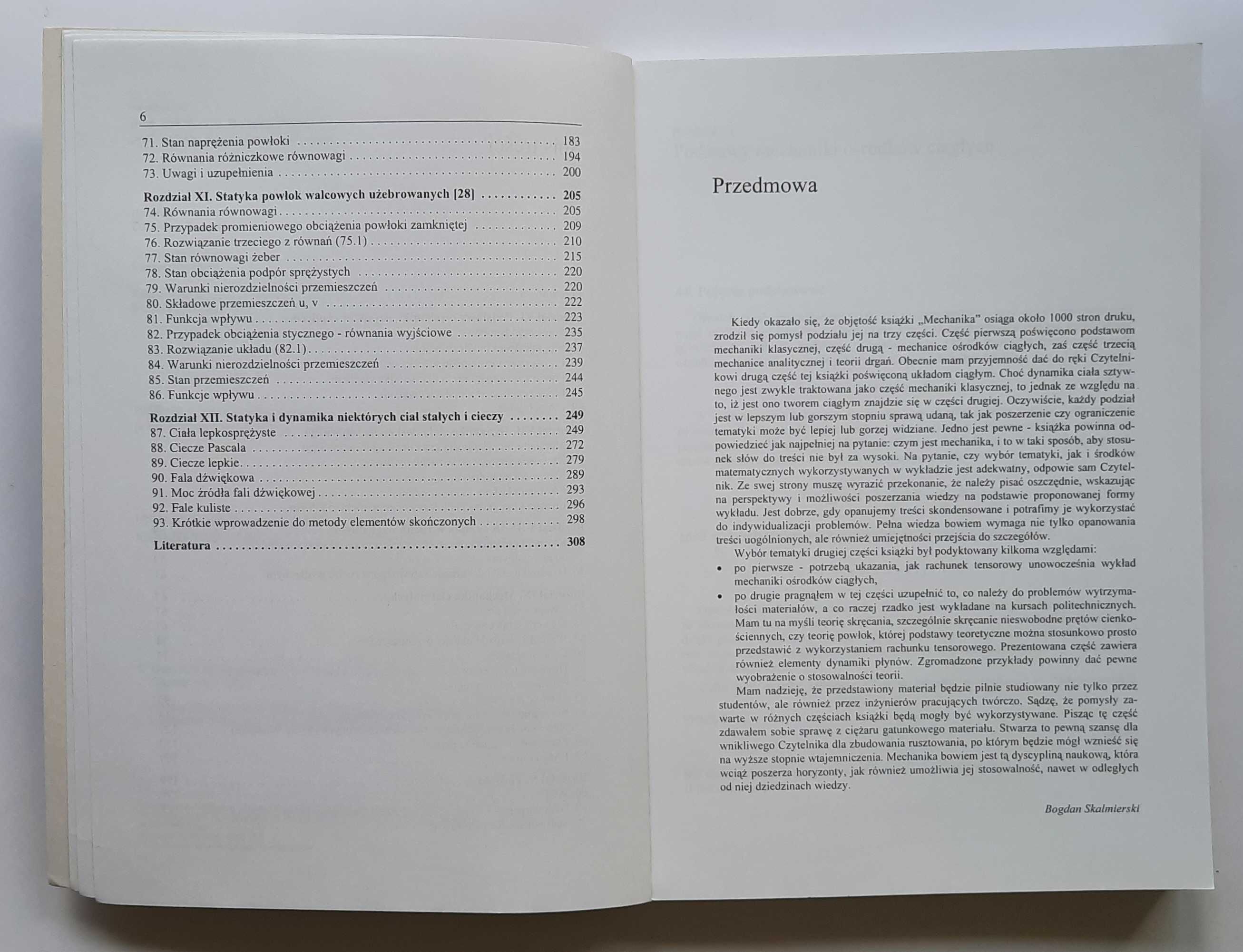 Mechanika Podstawy mechaniki ośrodków ciągłych tom 2 B Skalmierski