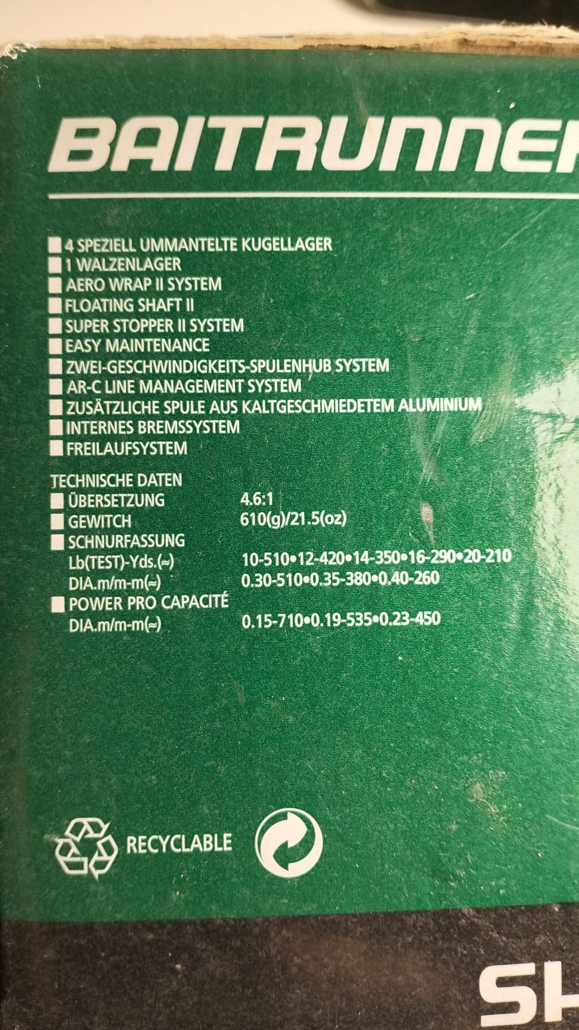 Kołowrotek Shimano BAITRUNNER XT 10000RB