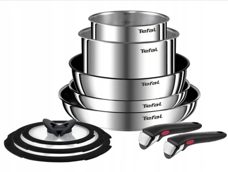 Zestaw garnków i patelni TEFAL Ingenio Emotion L897AS74  10 el. nowe