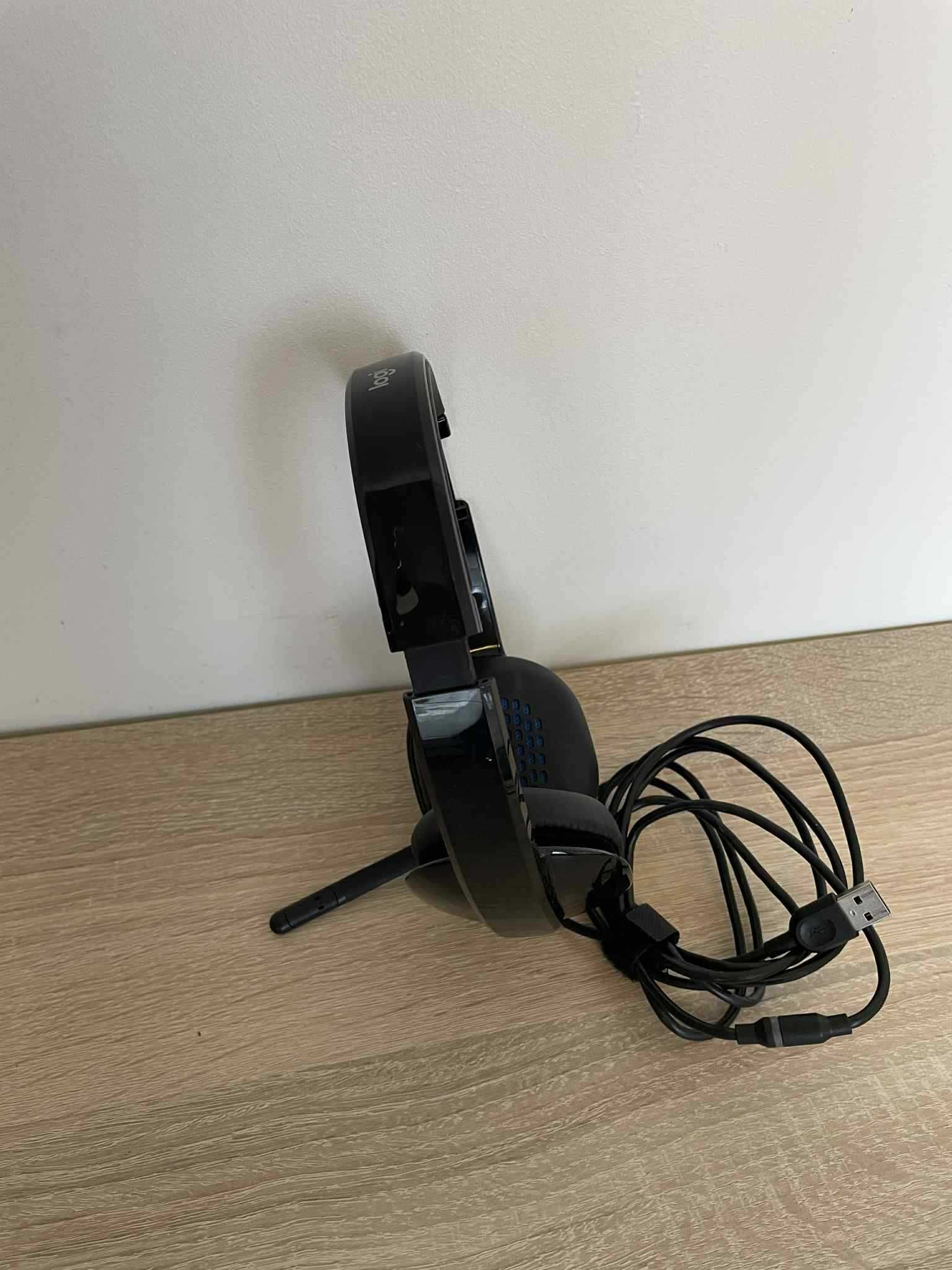 Słuchawki Logitech H540 USB nauszne z mikrofonem - uszkodzony kabel