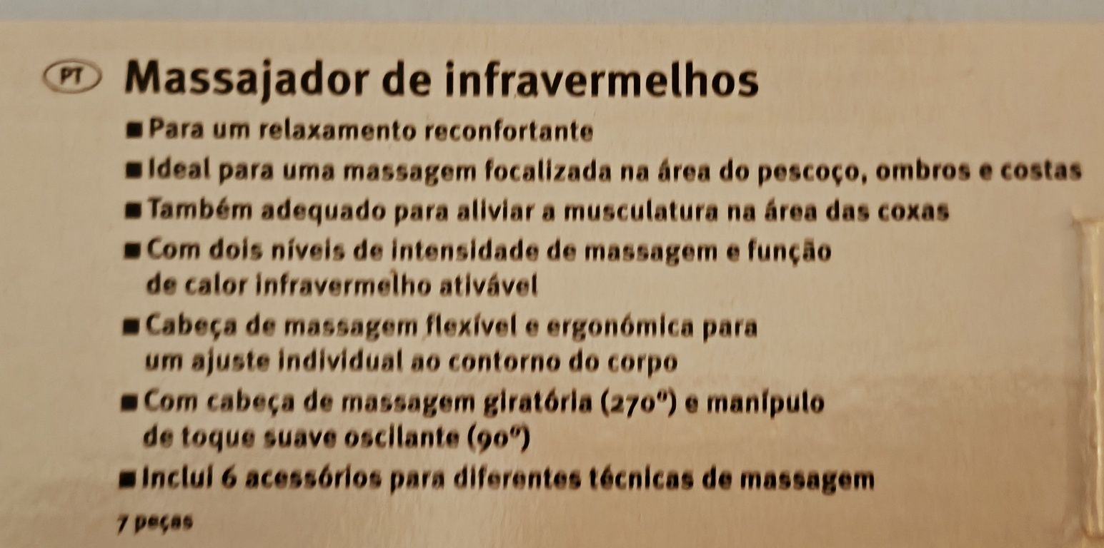 Massajador de infravermelhos