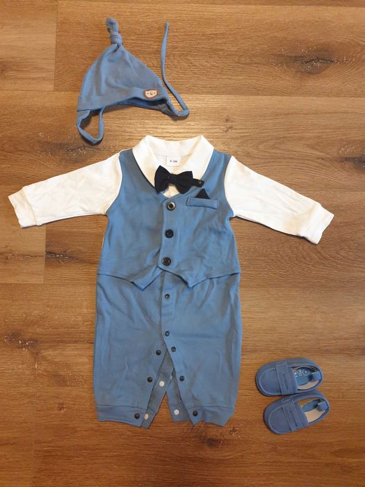Elegancie ubranko dla chłopca r.62 chrzest
