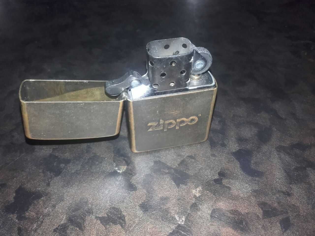 Зажигалка Zippo 201FB Antique Brass (Антикварная медь)