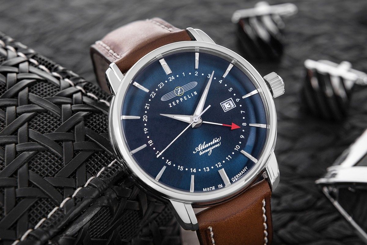 zegarek męski zeppelin atlantic timezone 8442-3 + box