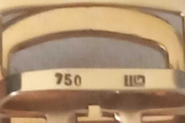 Fecho de fivela de implantação autêntico de 18K 750 GOLD MASSIV 14MM