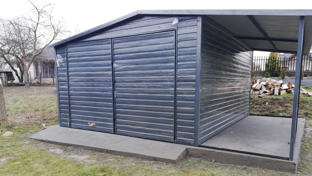 Garaż Podwójny Akryl Dwuspadowy PROMOCJA Konstrukcja OCYNK