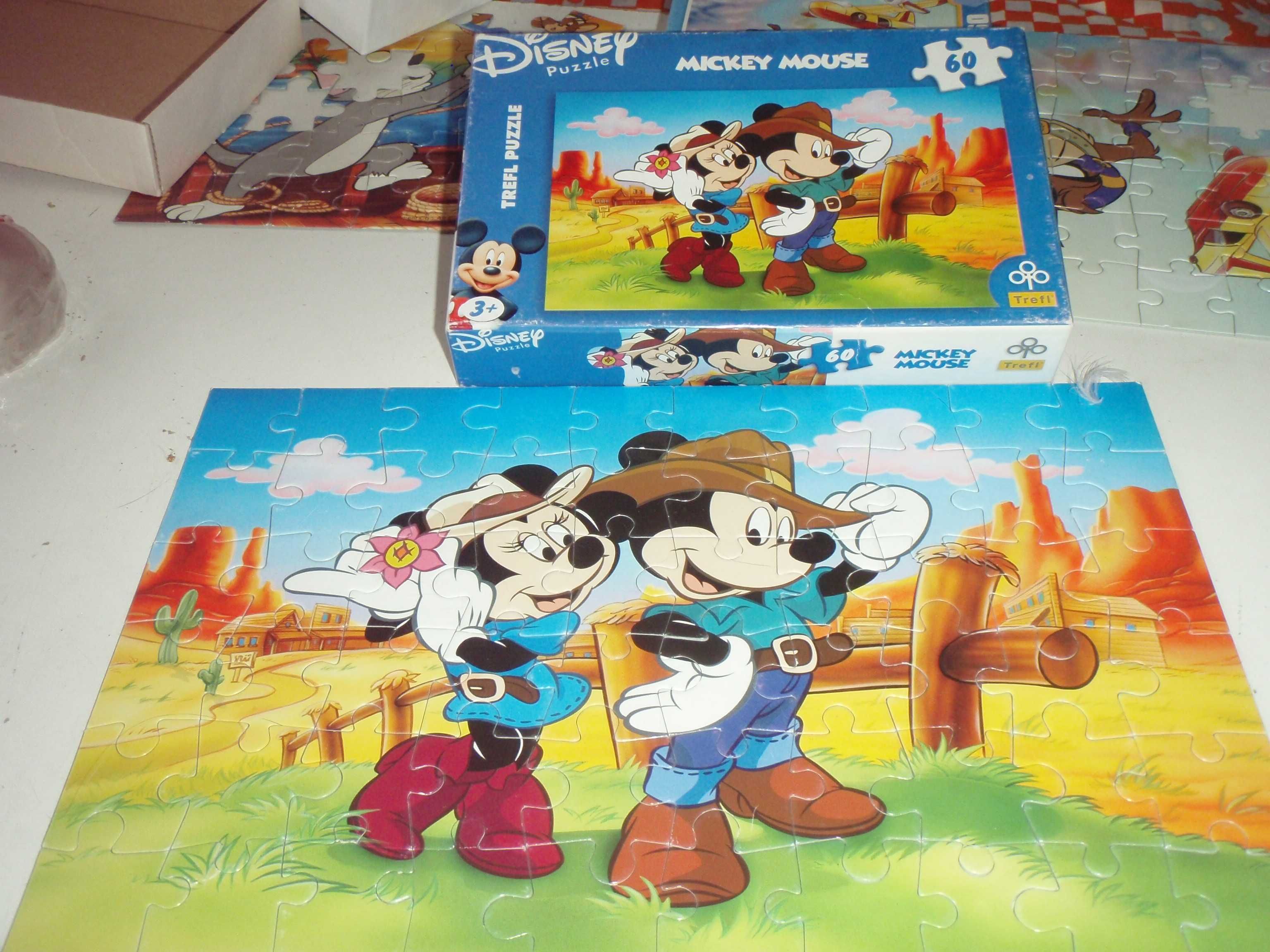 Puzzle 3 x 60 elem: Myszka Miki, Tom i Jerry , Zwierzak