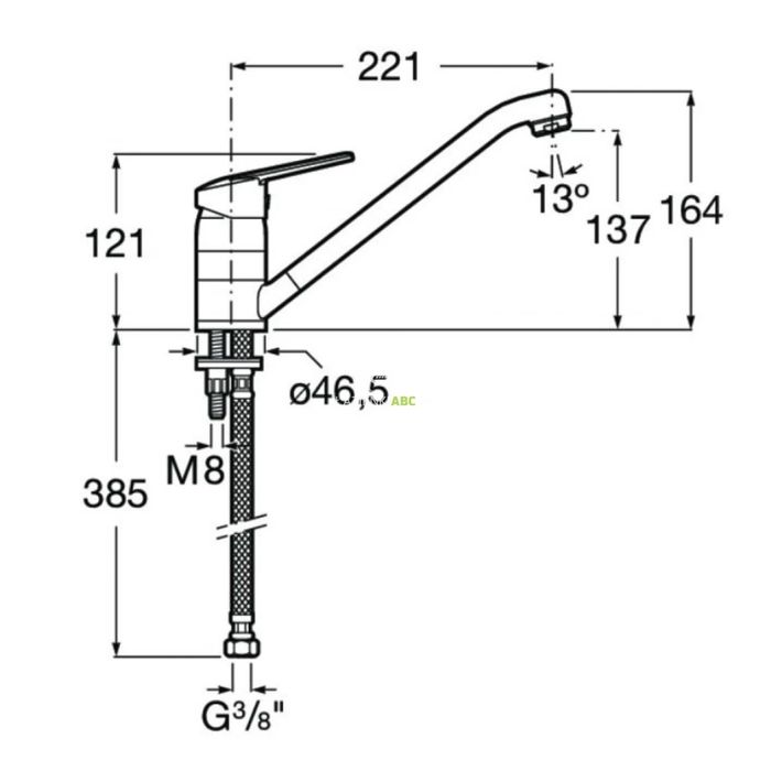 Bateria kuchenna długa niska Roca VICTORIA-N