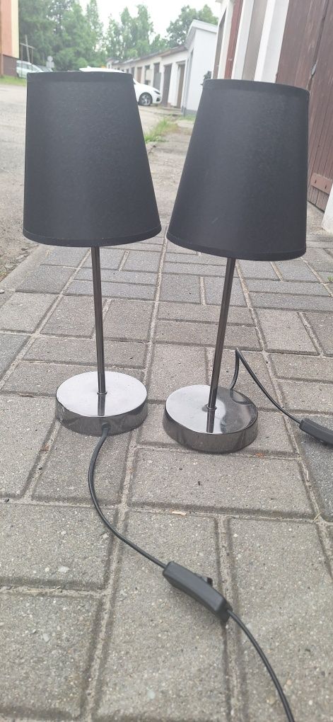 Dwie lampki nocne i klosz