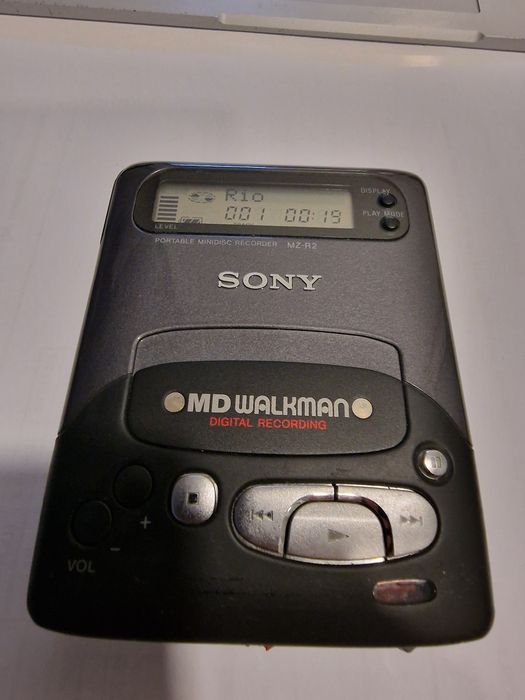 Sony walkman Minidisc MD MZ R2 com bolsa, bateria e caixa pilhas