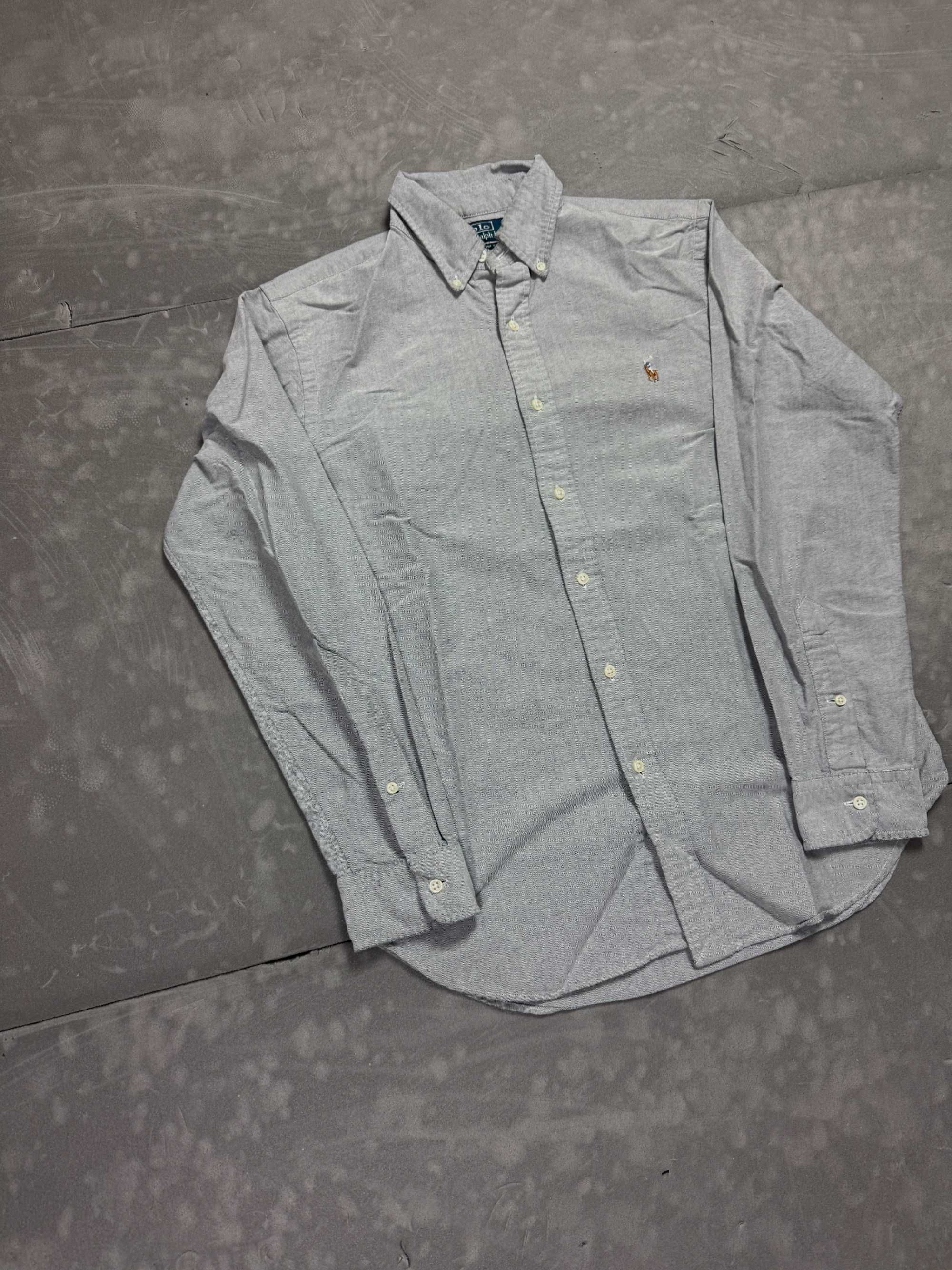 Ralph Lauren szara elegancka koszula z haftem (M/L) streetwear y2k 90s