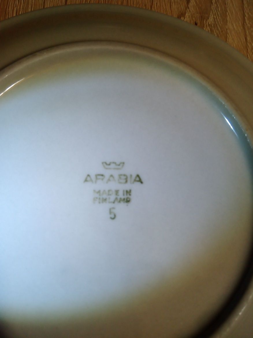 Spodki podstawki porcelana Arabia Finland Karelia 4 szt.