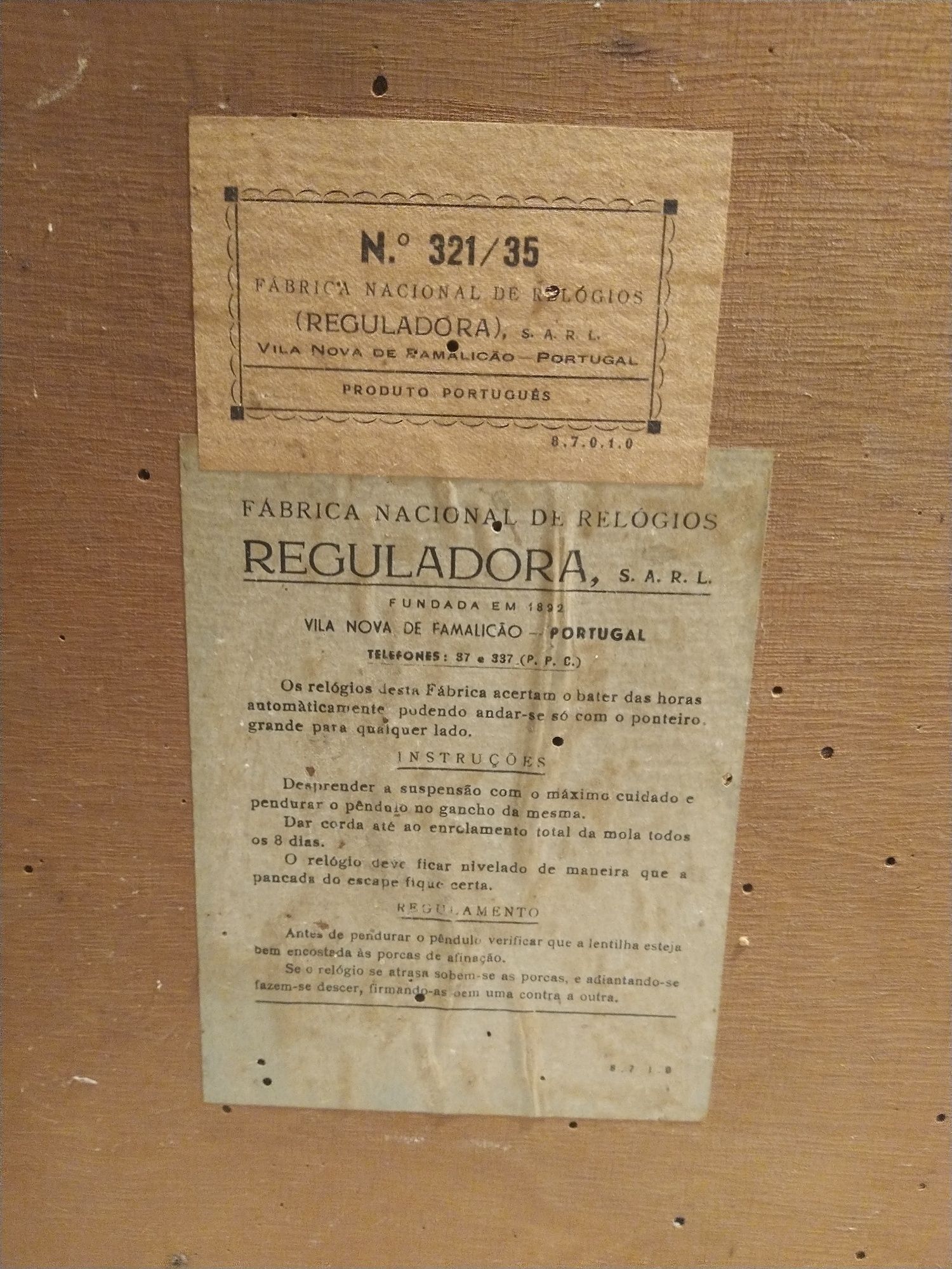 Vendo relógio de parede antigo marca reguladora