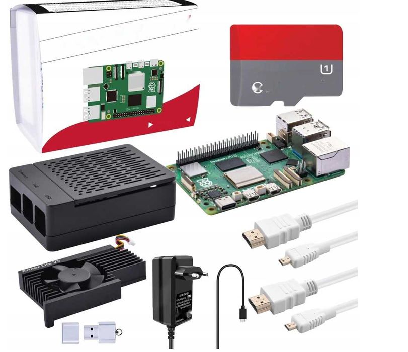 GeeekPi Zestaw startowy dla Raspberry Pi 5 4 GB karta SD 64 GB chłodze