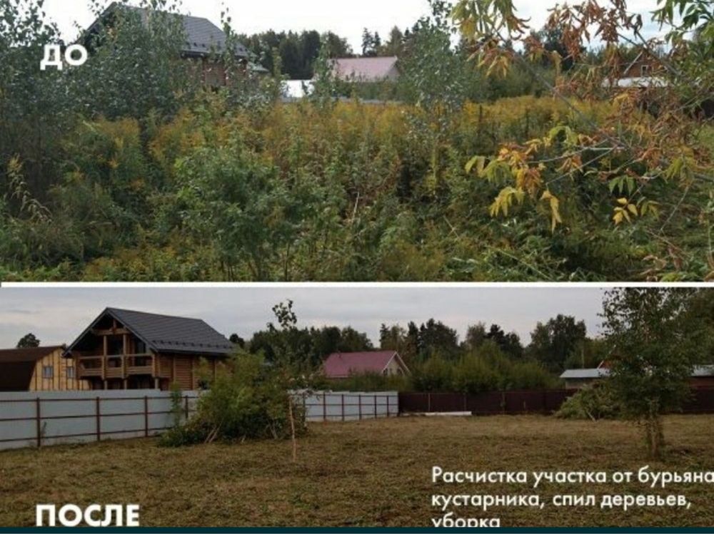 Спил деревьев Обрезка Покос травы Расчистка участка Покос газона