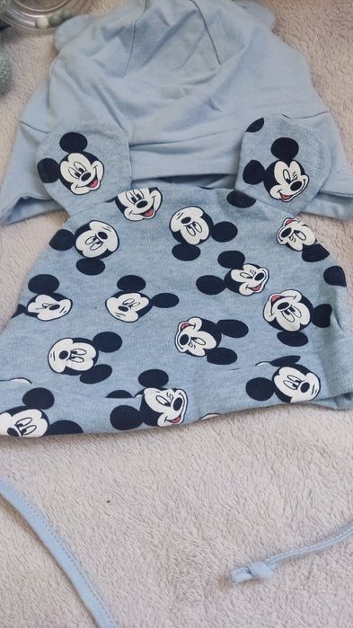 NOWE czapeczki Myszka Miki C&A r. 74/80 i Smyk Cool Club 48/50