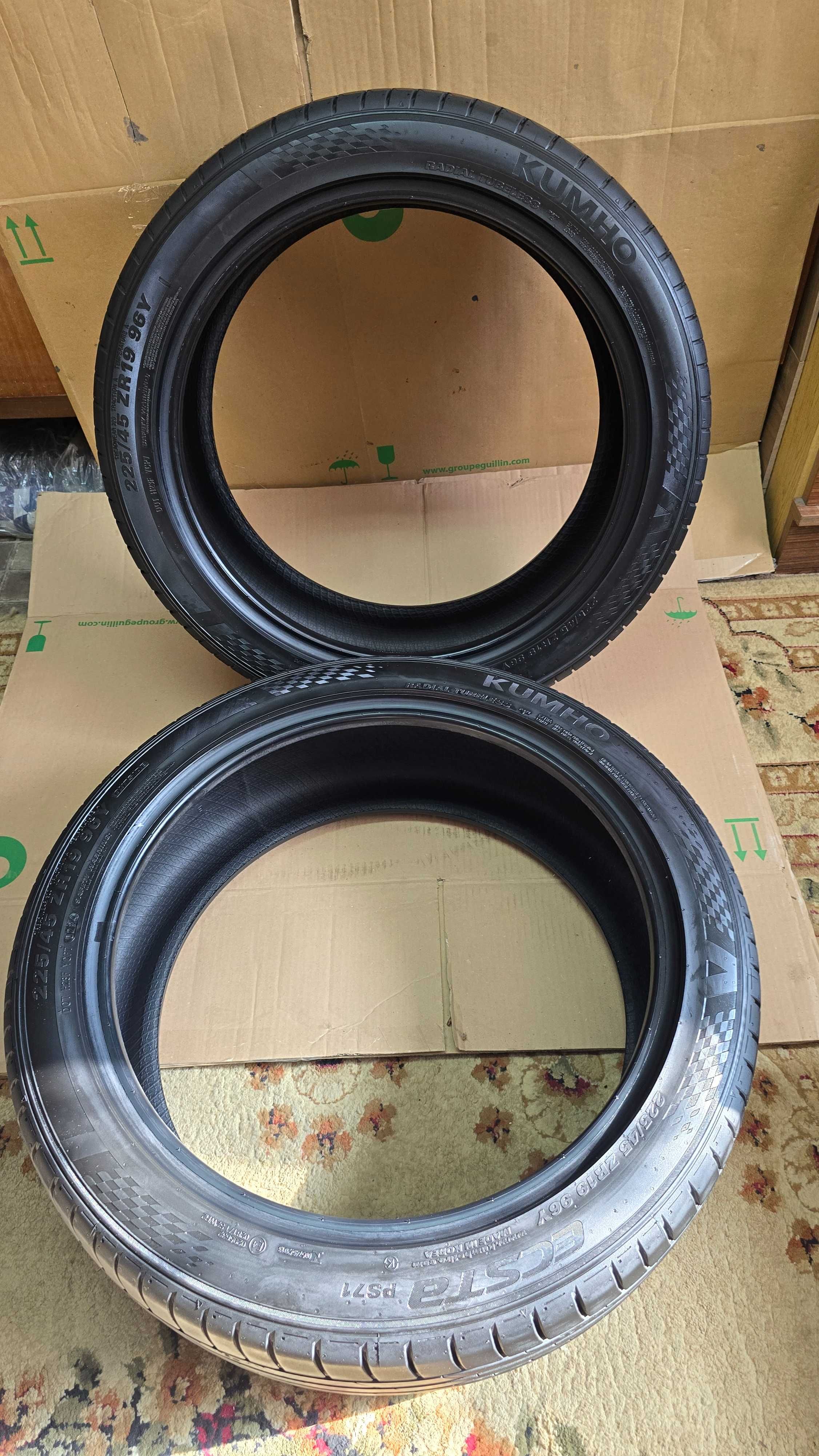 2 x opony Kumho Ecsta PS71 225/45 R19 -NOWE OKAZJA!
