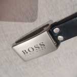 Hugo Boss pasek skórzany męski czarny do spodni wizytowych garnituru