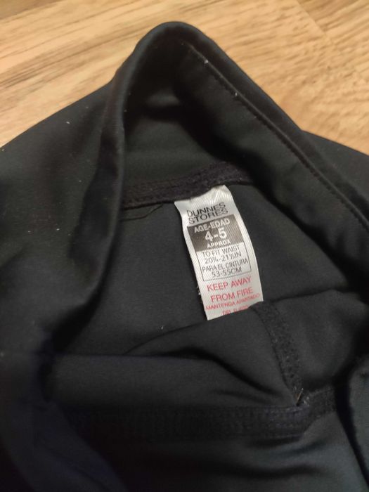 Legginsy czarne dla dziewczynki