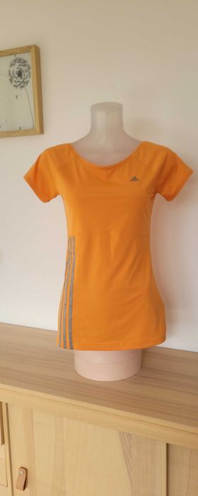 Pomarańczowa damska koszulka sportowa Adidas, rozM