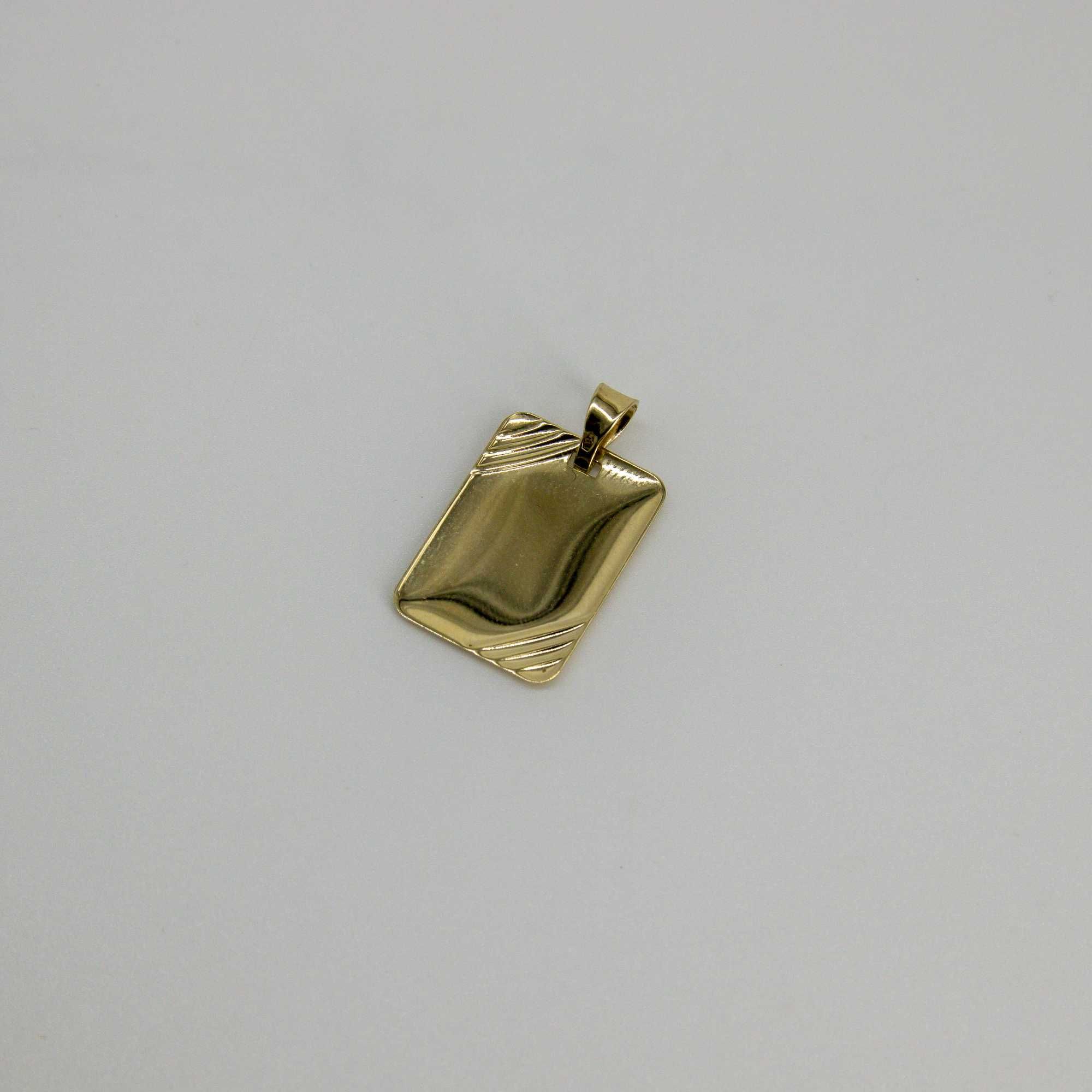 złota zawieszka 585 blaszka nieśmiertelnik 1,89gram NOWA do GRAWERU