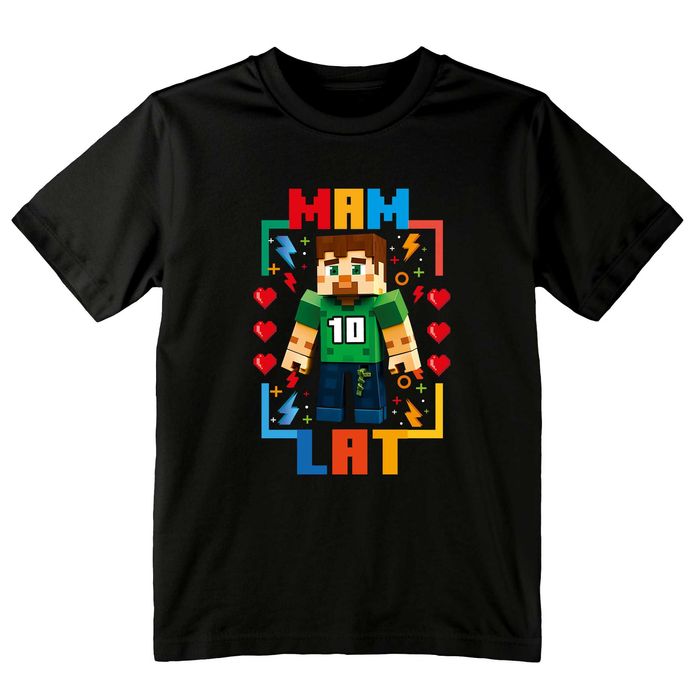 koszulka urodziny 10 lat, koszulka Minecraft, koszulka gra Minecraft