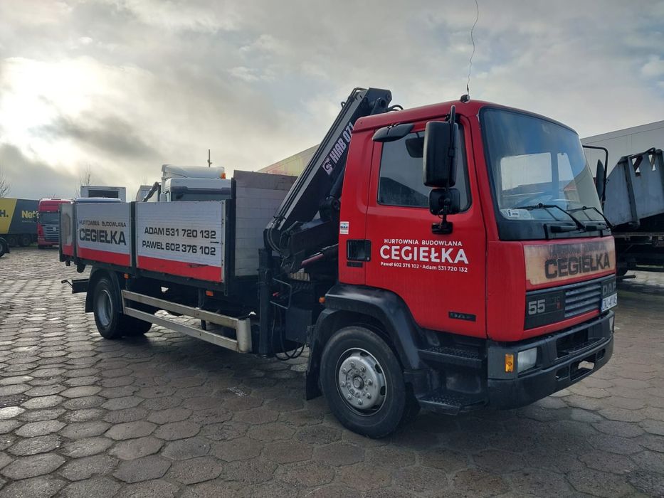 Samochód ciężarowy Daf 55 z żurawiem Hiab 071