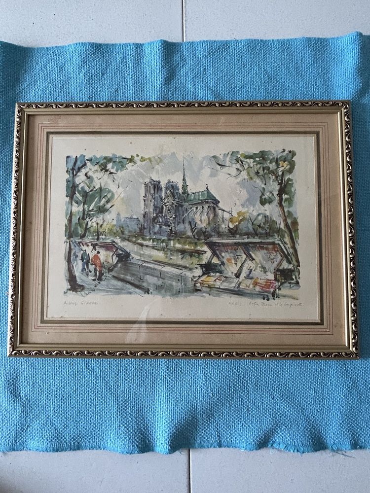 Par de quadros com vista de Paris
