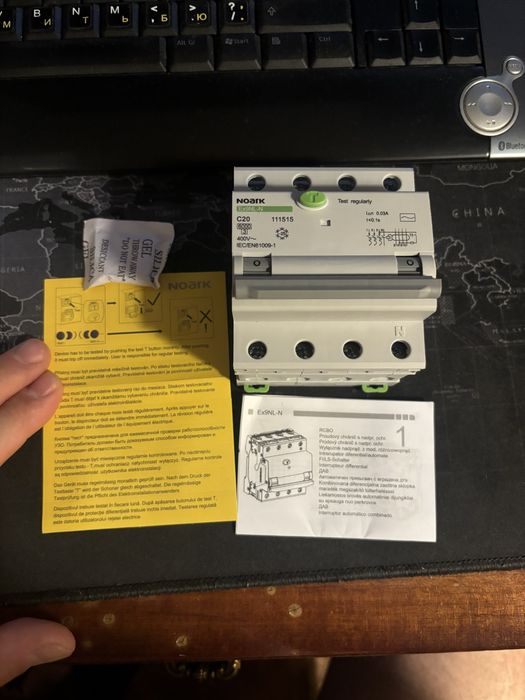 Дифавтомат (УЗО) Noark 6кА C 25А 3P+N 30mA тип A Ex9NL-N 111548