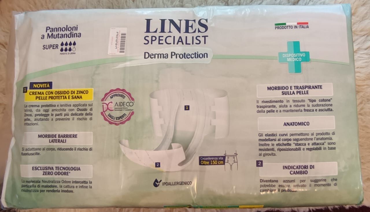 памперси для дорослих з оксідом цинка Lines Specialist L-XL