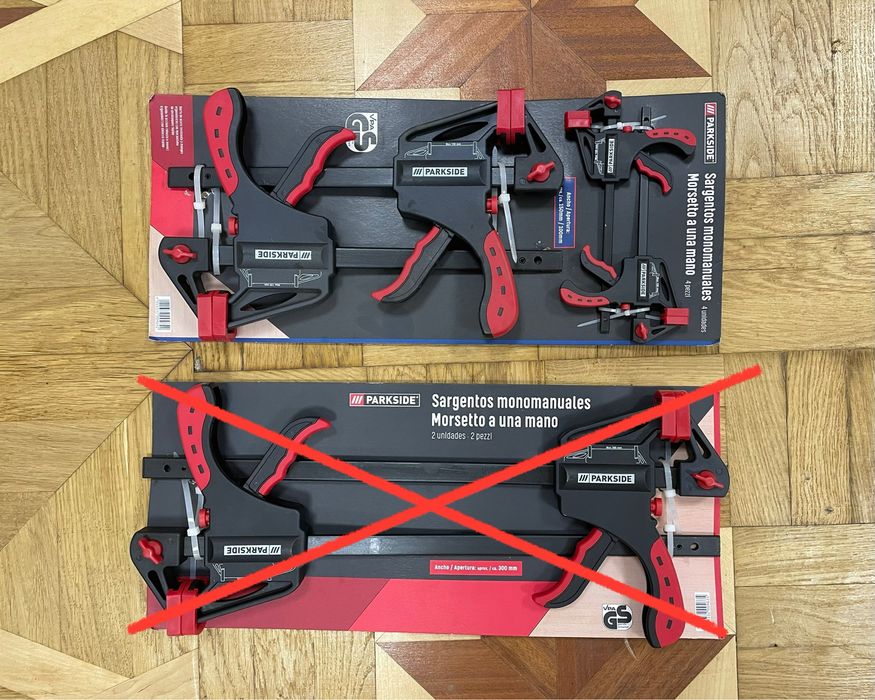 Набор струбцин автоматических M/S (4 шт: 2шт*150мм, 2*100мм) PARKSIDE