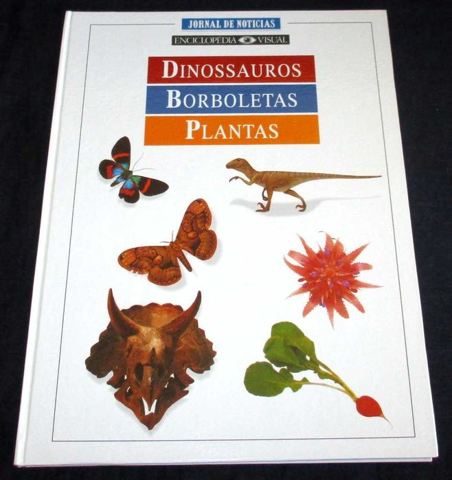 Livro Dinossauros Borboletas Plantas Enciclopédia Visual