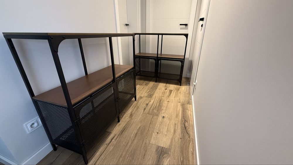 Regal czarny IKEA FJALLBO 36x100x95cm - 2szt.