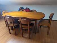 Mesa de Jantar + 6 cadeiras + mesa de centro