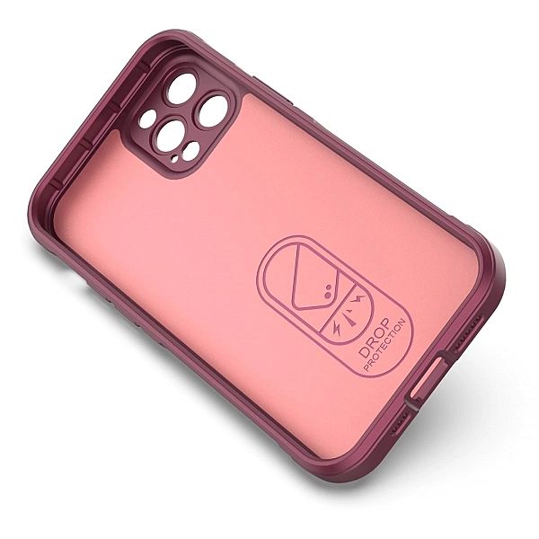 Etui Magic Shield Case Braders do iPhone 12 Pro burgundowy