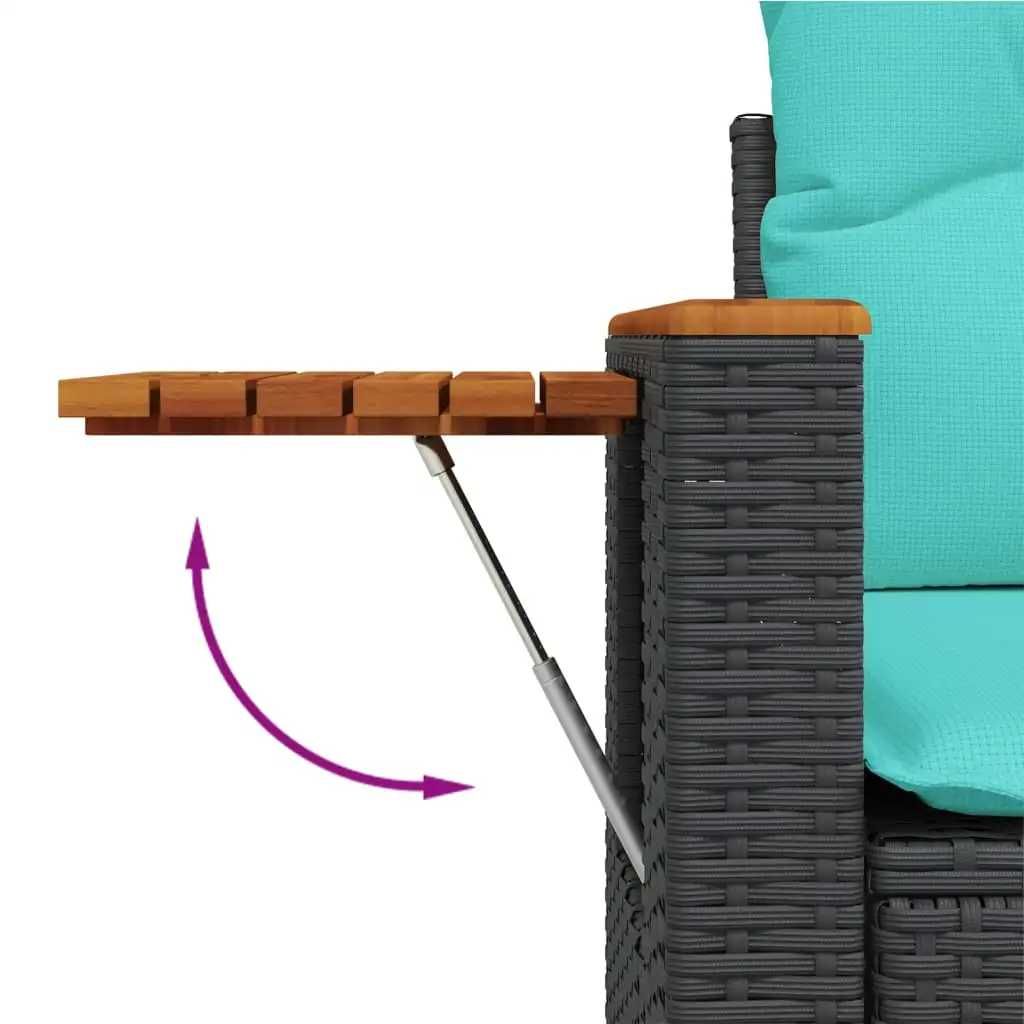 Conjunto de Sofás Jardim C/ Almofadões Vime Mesa Opcional