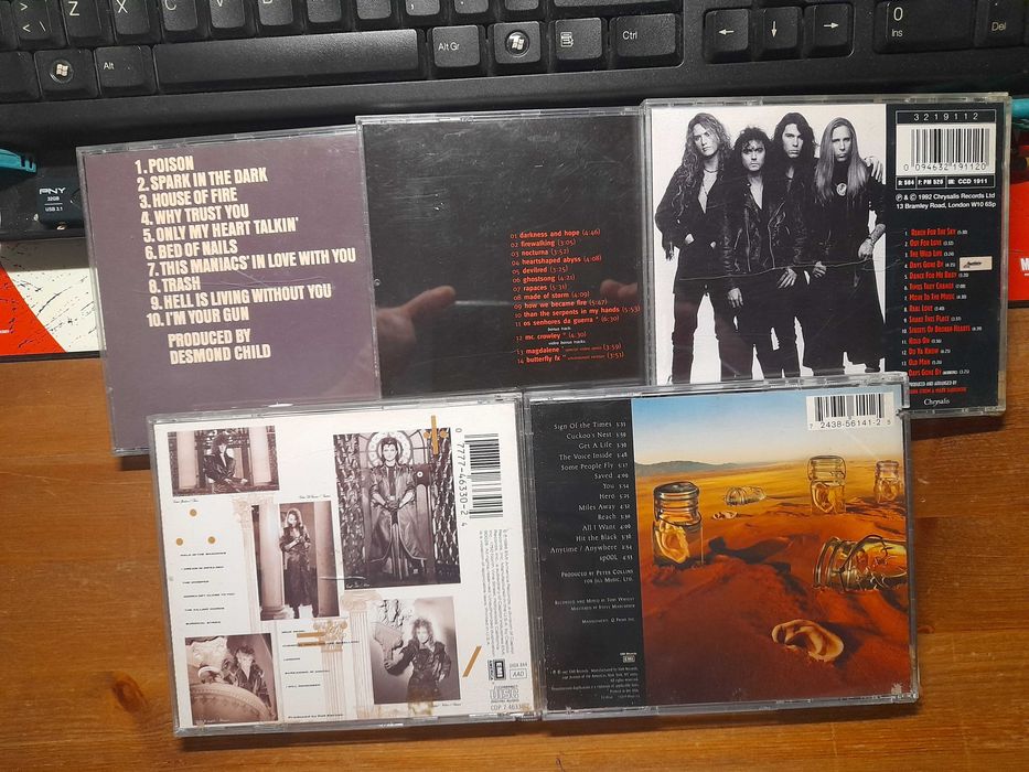 Pack  5 cds  gravação original usados : metal e hard rock - bom estado