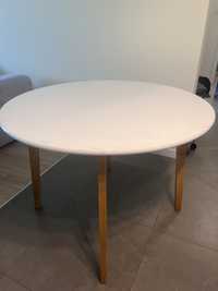 Stół okrągły kuchenny biały