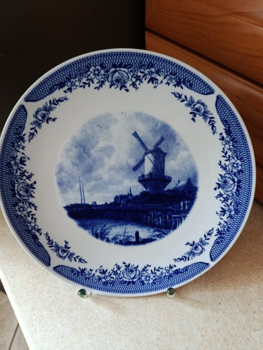 Śliczny stary talerz patera porcelana Kahla