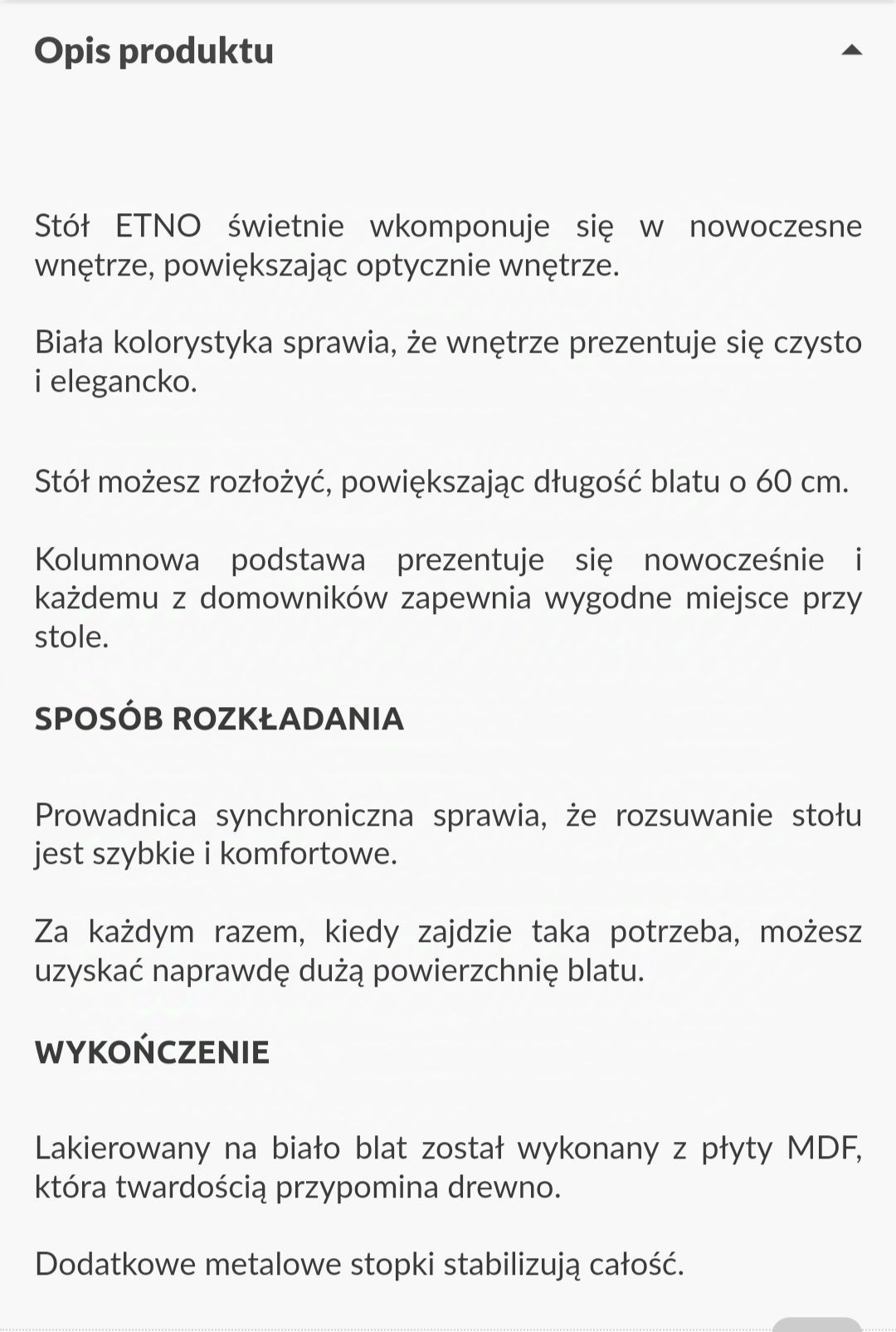Stół lakierowany
