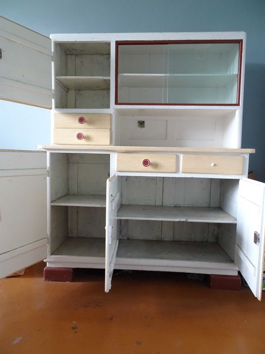 Drewniana szafka/kredens kuchenny prl. Byfyj.