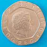 20 Pence de 2006, Reino Unido, Isabel II