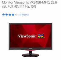 Monitor Viewsonix VX2458-MHD, 23.6cal, Full HD 144Hz 16:9
