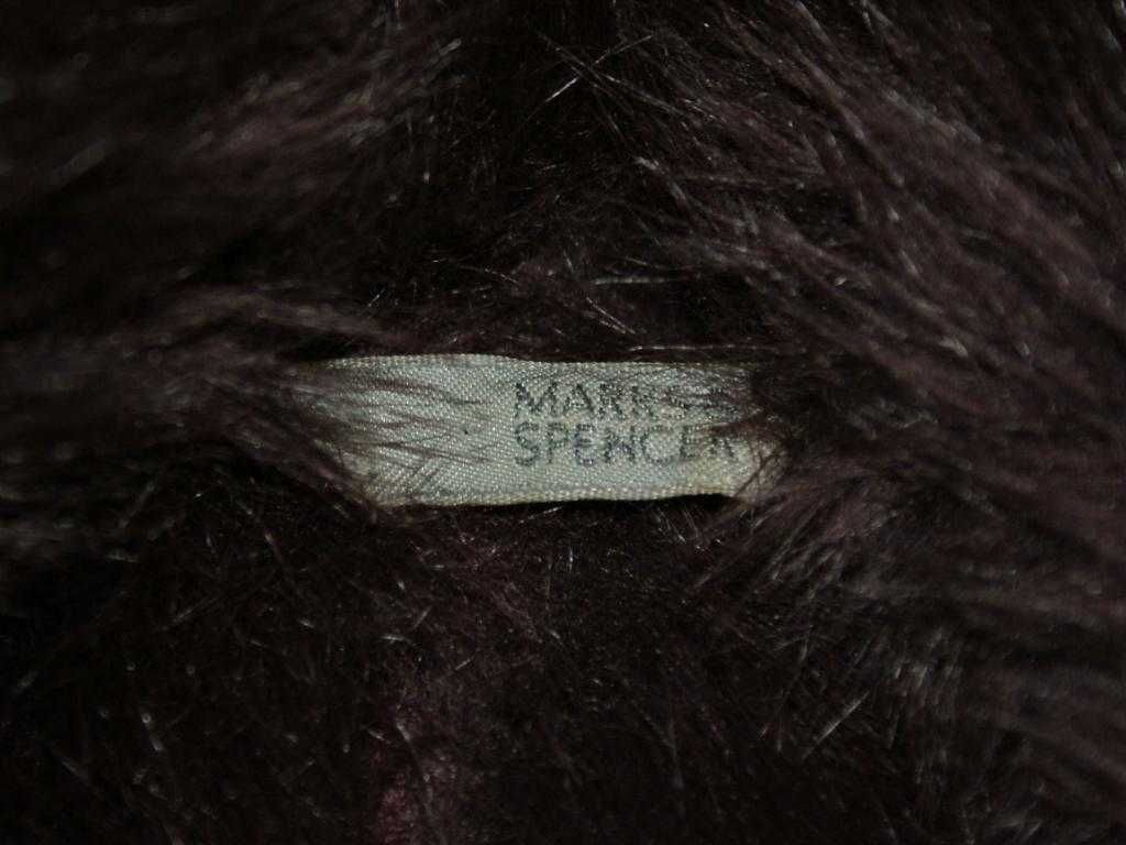 Marks&Spencer kamizelka damska fiolet futrzana futerko 44