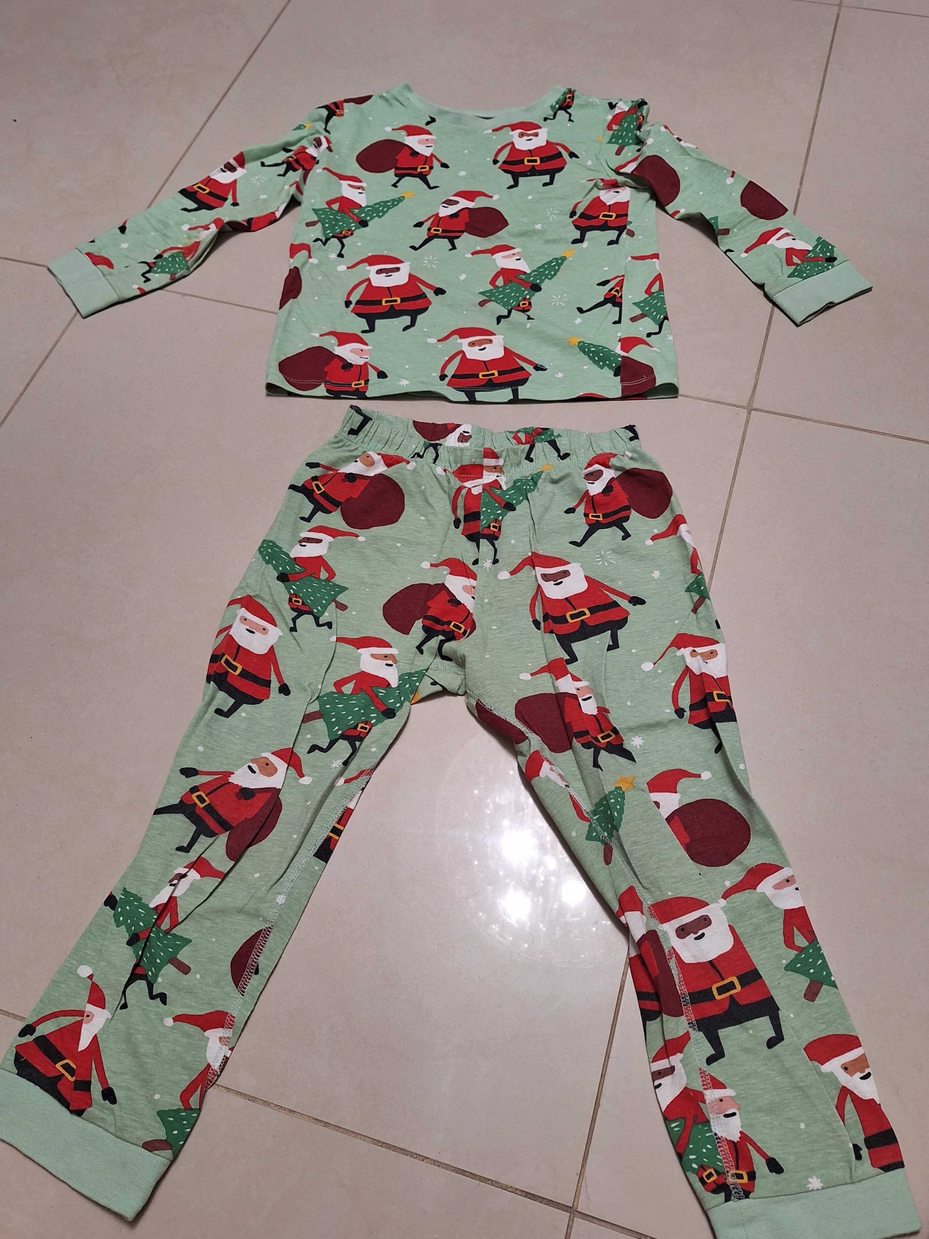 Piżama H&M świąteczna w Mikołaje rozm 110/116