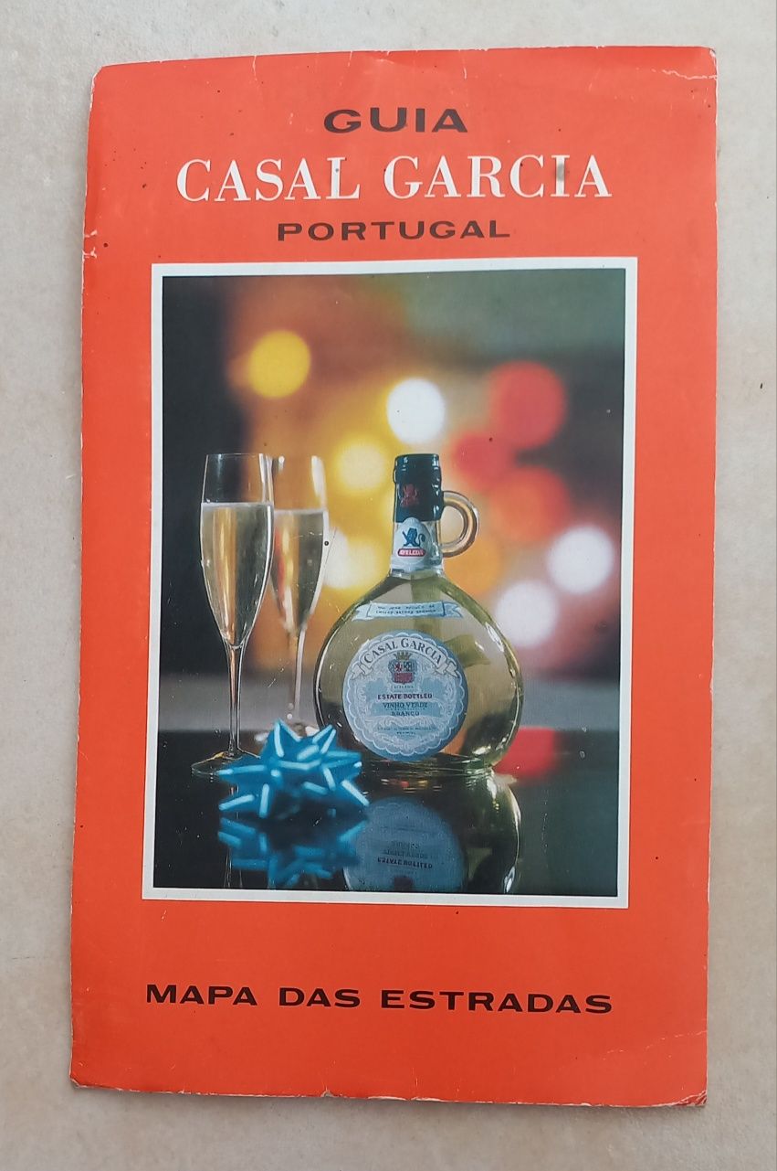 Mapa de Portugal dos Vinhos Dão dos anos 70
