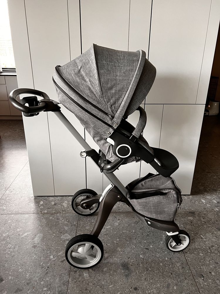 Stokke Xplory gondola spacerówka fotelik z baza, torba transportowa